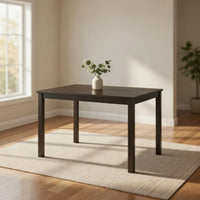 Muly Dining Table, 43 Inch Rectangular Top, Gray-Brown Wood Legs - BM340197