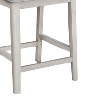 Bovo Counter Height Dining Chair Set of 2, Dove Gray, White Wood - BM340211