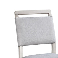 Bovo Counter Height Dining Chair Set of 2, Dove Gray, White Wood - BM340211