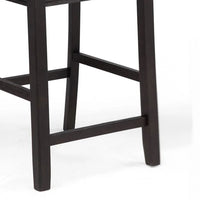 Mipo Counter Height Dining Chair Set of 2, Black Grid Back, White Seats - BM340213
