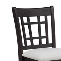 Mipo Counter Height Dining Chair Set of 2, Black Grid Back, White Seats - BM340213