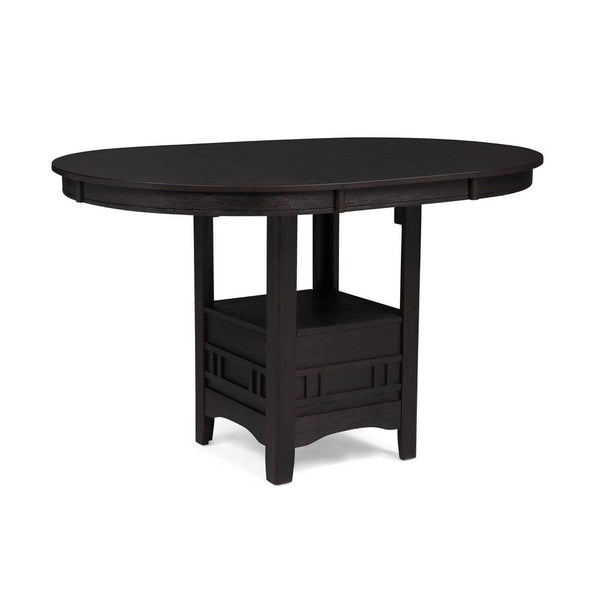 Mipo Counter Height Dining Table, Black Wood, 42-60 Inch Extendable Top - BM340214