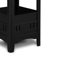 Mipo Counter Height Dining Table, Extendable 42-60 Inch Black Wood Top - BM340216