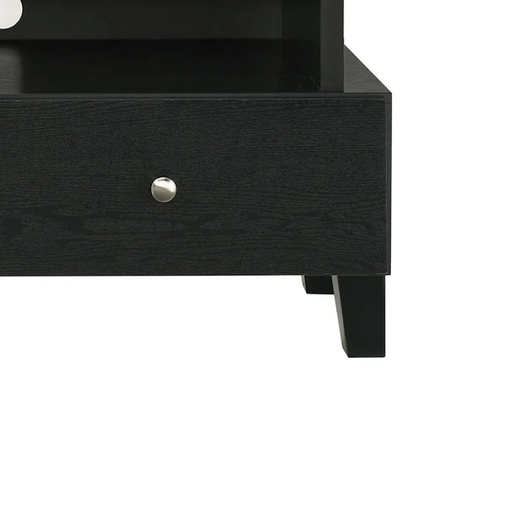 Fiaz 71 Inch TV Stand Media Cabinet, 3 Drawers w 2 Shelves, White Top - BM340222