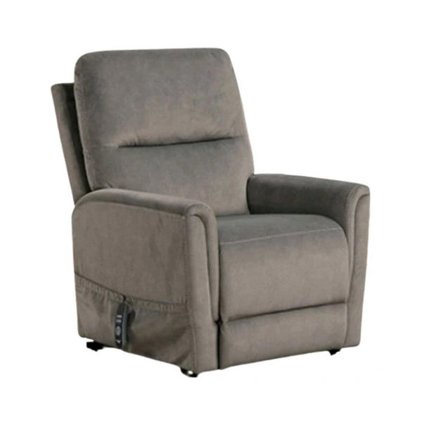 Power Lift Chair with Heat and Massage, Gray Fabric Padded, USB Port - BM340289