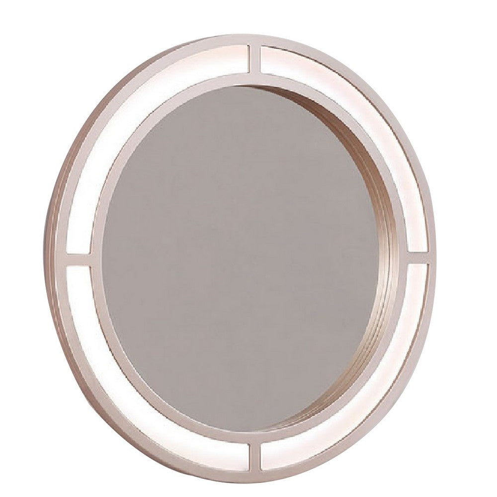 Yezy 3pc Vanity LED Mirror Desk Set with Padded Stool, Blush Pink - BM340352