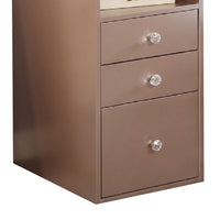 Yezy 3pc Vanity LED Mirror Desk Set with Padded Stool, Blush Pink - BM340352