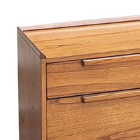 Amy Lateral File Cabinet, 36 Inch, 2 Drawers, Splayed Legs, Brown Solid Wood - BM340368