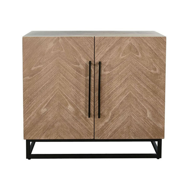Dimy Accent Cabinet, 36 Inch, 2 Doors w Adjustable Shelves, Brown Solid Wood - BM340369