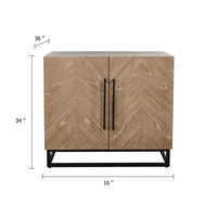 Dimy Accent Cabinet, 36 Inch, 2 Doors w Adjustable Shelves, Brown Solid Wood - BM340369