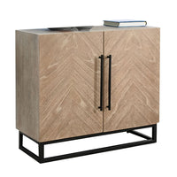 Dimy Accent Cabinet, 36 Inch, 2 Doors w Adjustable Shelves, Brown Solid Wood - BM340369