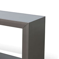 Kena Sofa Console Table, 50 Inch, Contemporary Dark Gray Solid Mahogany - BM340370