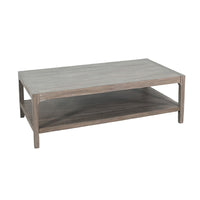 Fela Coffee Table, 52 Inch Rectangular Top, Natural Brown Solid Wood - BM340388