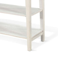 Pela Sofa Console Table, 42 Inch Top, 2 Shelves, Light Gray Solid Wood - BM340393