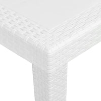 Patio Dining Table, White Textured, 31 Inch Square Tabletop - BM340417