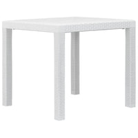 Patio Dining Table, White Textured, 31 Inch Square Tabletop - BM340417