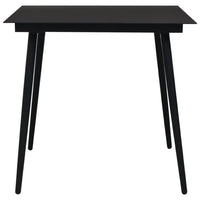 Zimo Indoor/Outdoor Dining Table, Sleek Black Steel Body, 32 Inch - BM340418