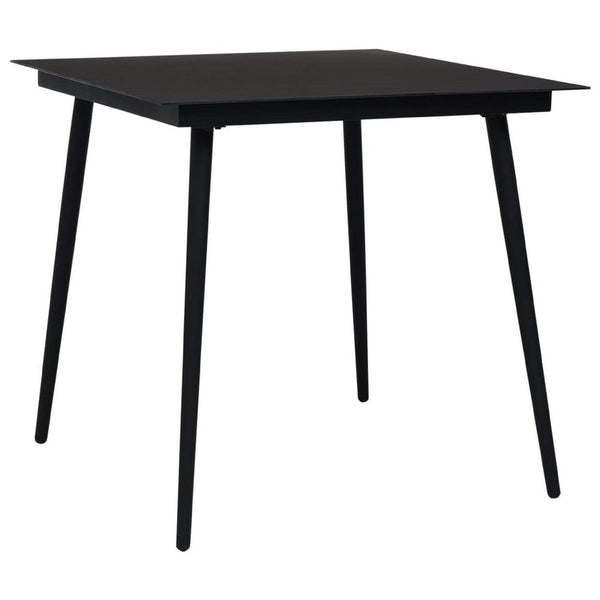 Zimo Indoor/Outdoor Dining Table, Sleek Black Steel Body, 32 Inch - BM340418