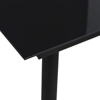 Zimo Indoor/Outdoor Dining Table, Sleek Black Steel Body, 32 Inch - BM340418