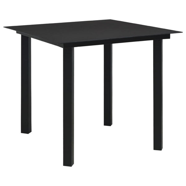 Zimo Indoor/Outdoor Dining Table, Black Steel Block Legs, 32 Inch  - BM340419