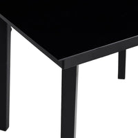 Outdoor Dining Table, 32 Inch Square Glass Top, Black Metal Legs - BM340420