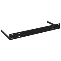 Zyno Wall Shelf Set of 2, Glossy Black MDF Body, Modern Design, 32 Inch - BM340422