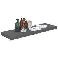 Zyno Wall Shelf, 32 Inch, Glossy Gray MDF Body, Modern Design - BM340423