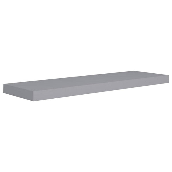 Zyno Wall Shelf, 32 Inch, Matte Gray MDF Body, Modern Design - BM340426