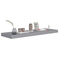 Zyno Wall Shelf, 32 Inch, Matte Gray MDF Body, Modern Design - BM340426