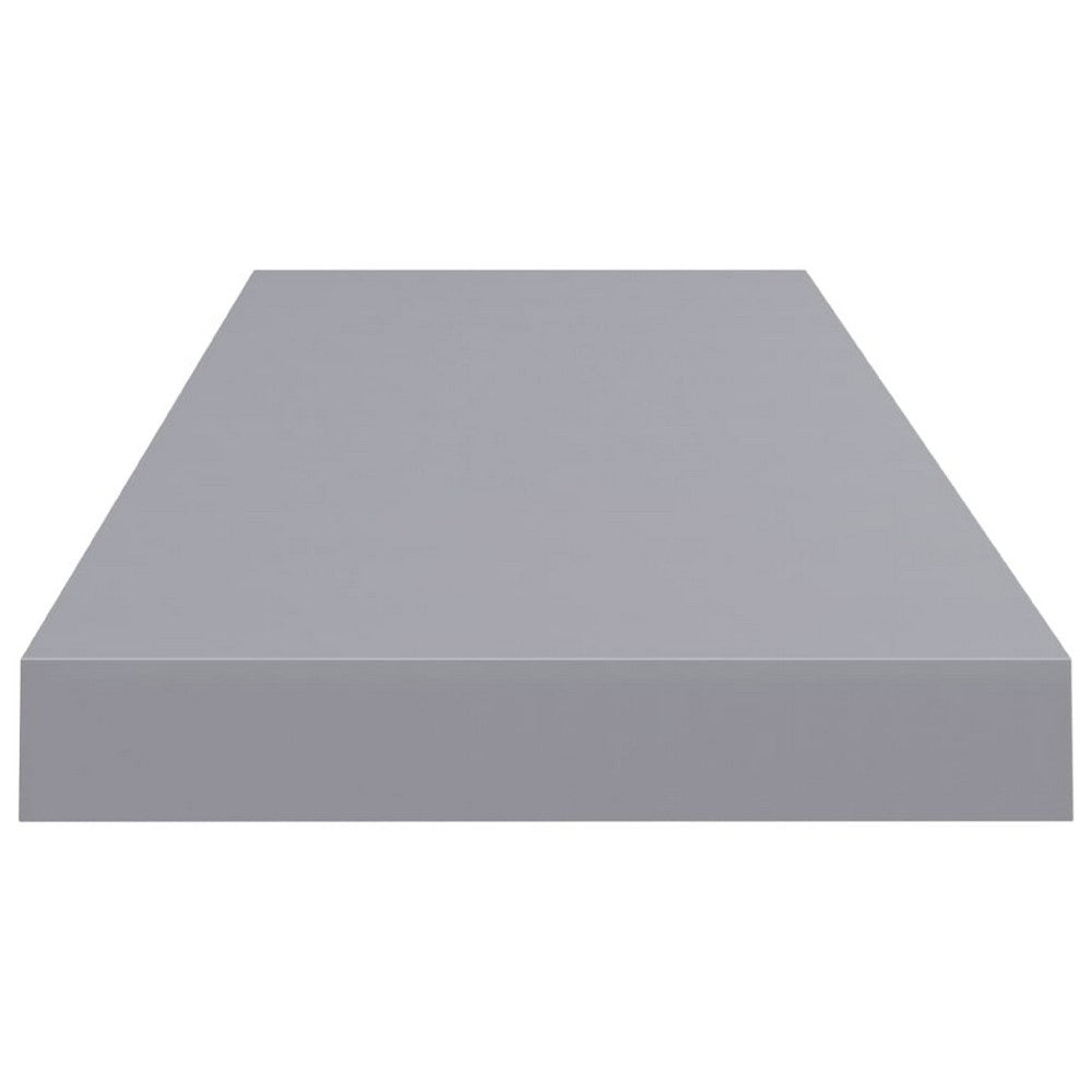 Zyno Wall Shelf Set of 4, Matte Gray MDF Body, Modern Design 32 Inch - BM340428