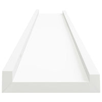 Yuli Wall Shelf Set of 2, Raised Ledge Design, Classic White 32 Inch - BM340430