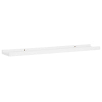 Yuli Wall Shelf Set of 2, Raised Ledge Design, Classic White 32 Inch - BM340430