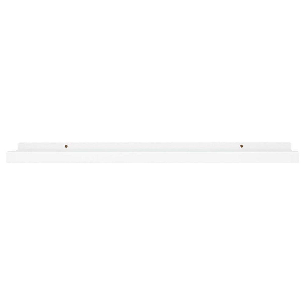 Yuli Wall Shelf Set of 2, Raised Ledge Design, Classic White 32 Inch - BM340430
