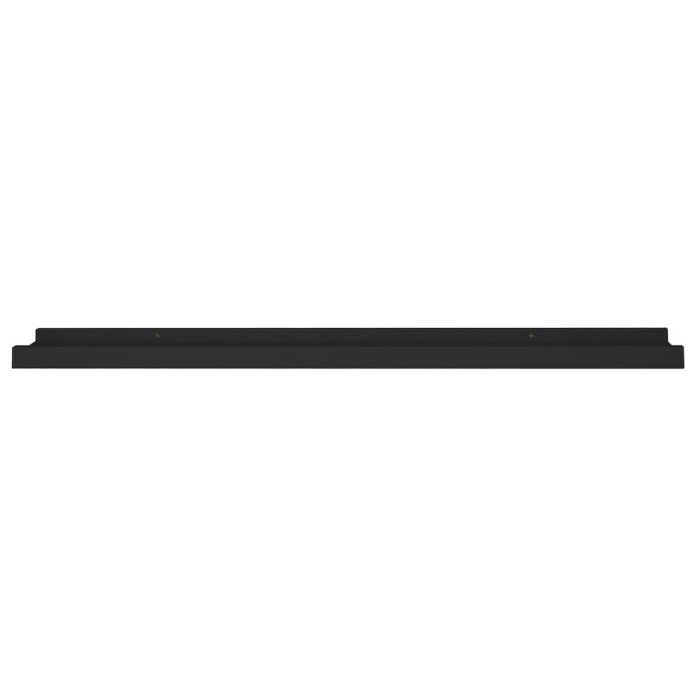 Yuli Wall Shelf Set of 2, Raised Ledge Design, Classic Black 32 Inch - BM340431