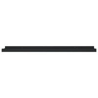 Yuli Wall Shelf Set of 2, Raised Ledge Design, Classic Black 32 Inch - BM340431