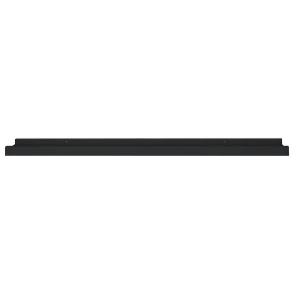 Yuli Wall Shelf Set of 2, Raised Ledge Design, Classic Black 32 Inch - BM340431