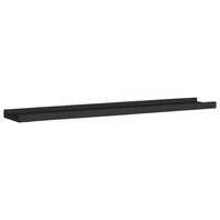 Yuli Wall Shelf Set of 2, Raised Ledge Design, Classic Black 32 Inch - BM340431