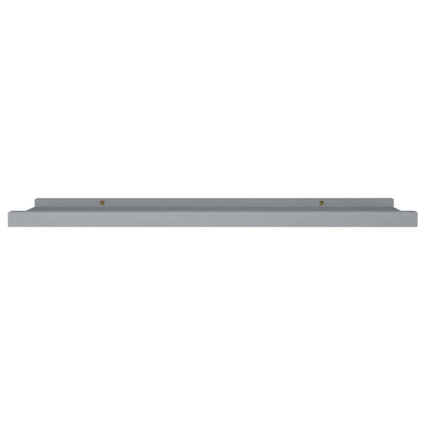 Yuli Wall Shelf Set of 2, Raised Ledge Design, Classic Gray 32 Inch - BM340432