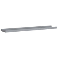 Yuli Wall Shelf Set of 2, Raised Ledge Design, Classic Gray 32 Inch - BM340432