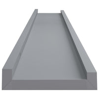 Yuli Wall Shelf Set of 2, Raised Ledge Design, Classic Gray 32 Inch - BM340432