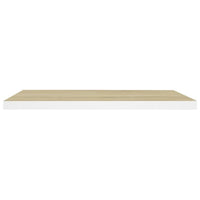 Zyno Wall Shelf, 32 Inch, Natural White and Oak Brown Finish - BM340433