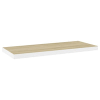Zyno Wall Shelf, 32 Inch, Natural White and Oak Brown Finish - BM340433