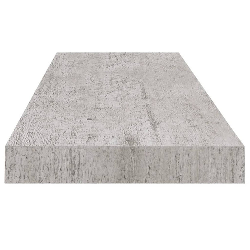 Zyno Wall Shelf, 32 Inch, Industrial Style Concrete Gray MDF - BM340435