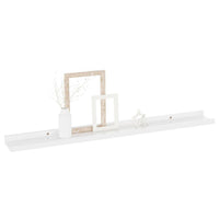 Yuli Wall Shelf Set of 2, Contemporary White, Raised Ledge Design 32 Inch - BM340436