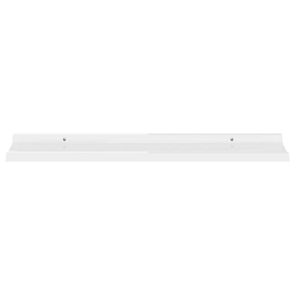 Yuli Wall Shelf Set of 4, Contemporary White, Raised Ledge Design 32 Inch - BM340437