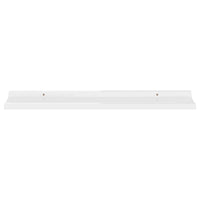 Yuli Wall Shelf Set of 4, Contemporary White, Raised Ledge Design 32 Inch - BM340437
