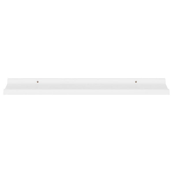 Yuli Wall Shelf Set of 4, Contemporary White, Raised Ledge Design 32 Inch - BM340438