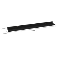 Yuli Wall Shelf Set of 4, Contemporary Black, Raised Ledge Design 32 Inch - BM340439