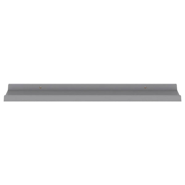 Yuli Wall Shelf Set of 4, Contemporary Gray, Raised Ledge Design 32 Inch - BM340440