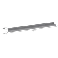 Yuli Wall Shelf Set of 4, Contemporary Gray, Raised Ledge Design 32 Inch - BM340440